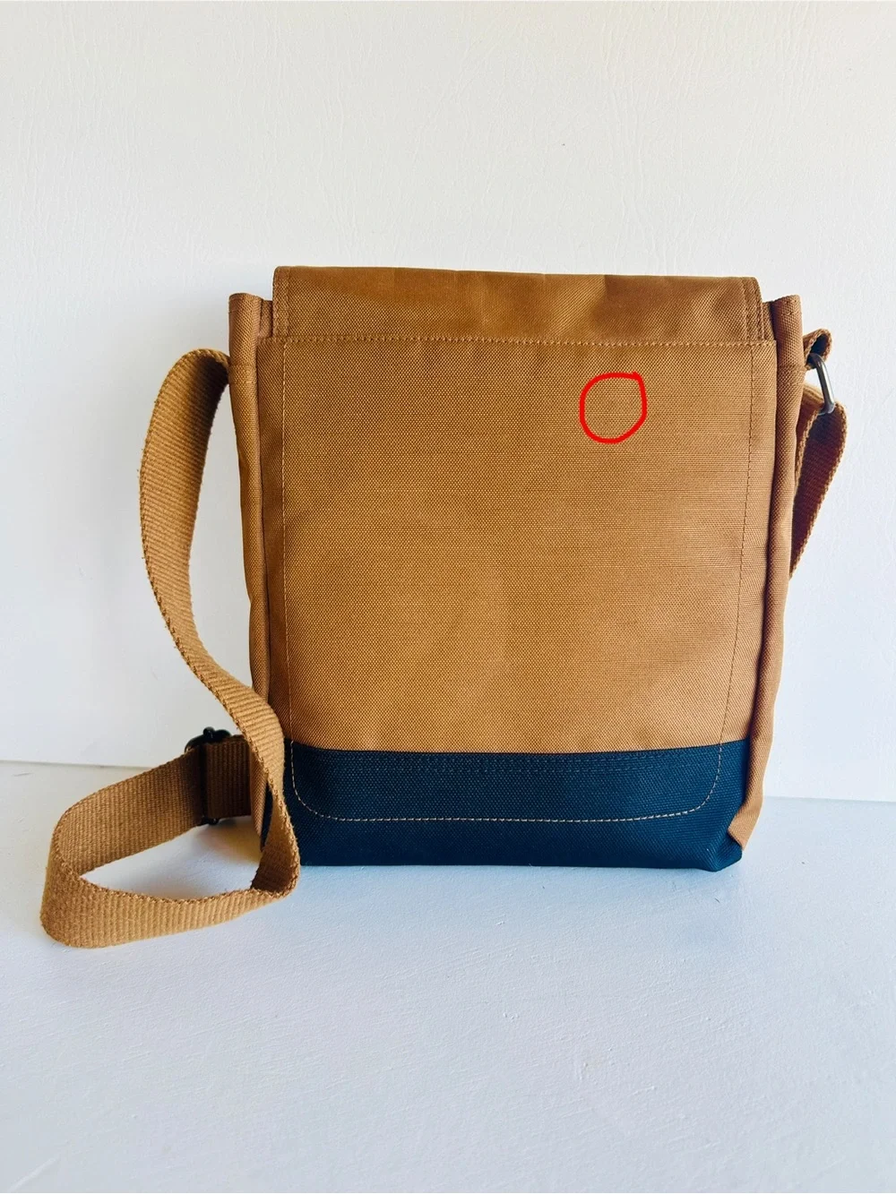 Carhartt Tan and Black Canvas Messenger Bag
